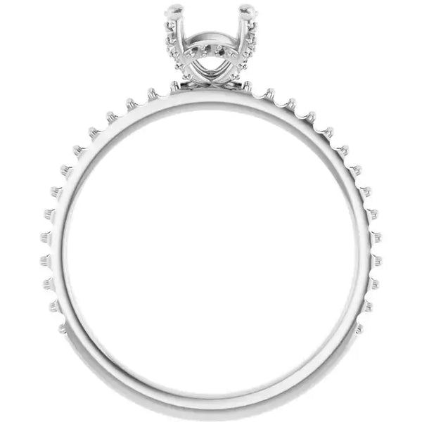 DAVITA Hidden Halo Lab Grown Diamond Engagement Ring Setting for Cushion Stones - Larson Jewelers