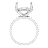 DIOR Hidden Halo Lab Grown Diamond Engagement Ring Setting for Round Stones