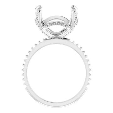 DAVITA Hidden Halo Lab Grown Diamond Engagement Ring Setting for Round Stones - Larson Jewelers