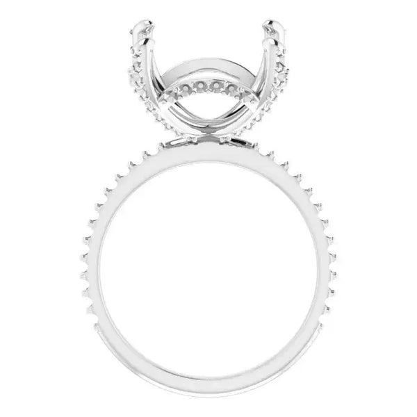 DAVITA Hidden Halo Lab Grown Diamond Engagement Ring Setting for Round Stones - Larson Jewelers