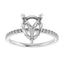 DIOR Hidden Halo Lab Grown Diamond Engagement Ring Setting for Pear Stones