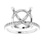 DIOR Hidden Halo Lab Grown Diamond Engagement Ring Setting for Asscher Stones