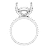 DIOR Hidden Halo Lab Grown Diamond Engagement Ring Setting for Emerald Stones