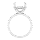 DIOR Hidden Halo Lab Grown Diamond Engagement Ring Setting for Asscher Stones