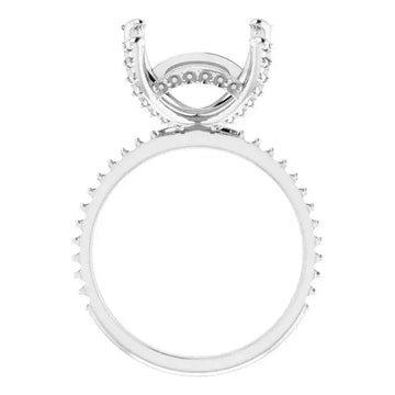 DAVITA Hidden Halo Lab Grown Diamond Engagement Ring Setting for Square Stones - Larson Jewelers