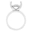 DIOR Hidden Halo Lab Grown Diamond Engagement Ring Setting for Square Stones