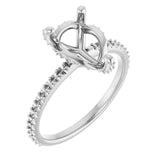 DIOR Hidden Halo Lab Grown Diamond Engagement Ring Setting for Pear Stones