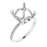 DIOR Hidden Halo Lab Grown Diamond Engagement Ring Setting for Asscher Stones