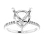 DIOR Hidden Halo Lab Grown Diamond Engagement Ring Setting for Heart Stones