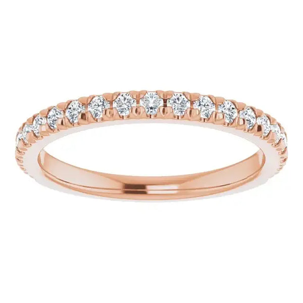14K Rose French-Set Matching Band Mounting - Larson Jewelers