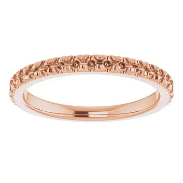 18K Rose French-Set Matching Band Mounting