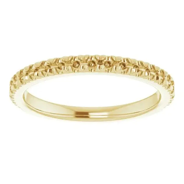 18K Yellow French-Set Matching Band Mounting