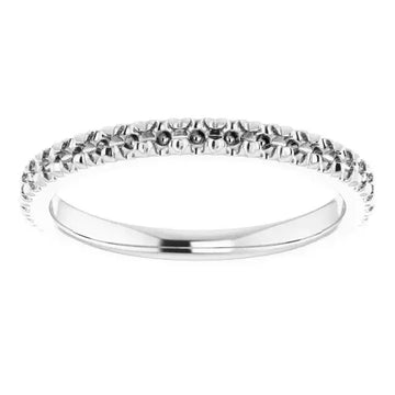18K White French-Set Matching Band Mounting