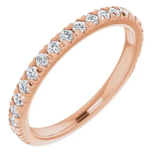 14K Rose French-Set Matching Band Mounting - Larson Jewelers