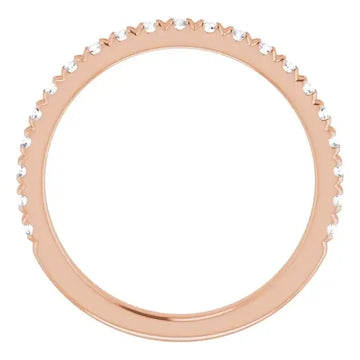 14K Rose French-Set Matching Band Mounting - Larson Jewelers