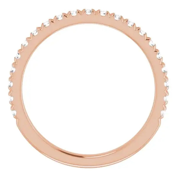 14K Rose French-Set Matching Band Mounting - Larson Jewelers