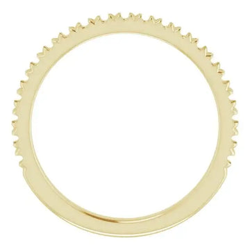 18K Yellow French-Set Matching Band Mounting