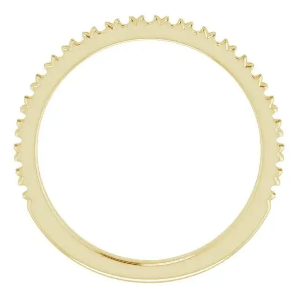 18K Yellow French-Set Matching Band Mounting