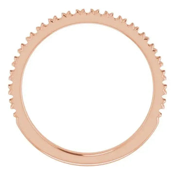18K Rose French-Set Matching Band Mounting