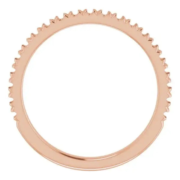 18K Rose French-Set Matching Band Mounting