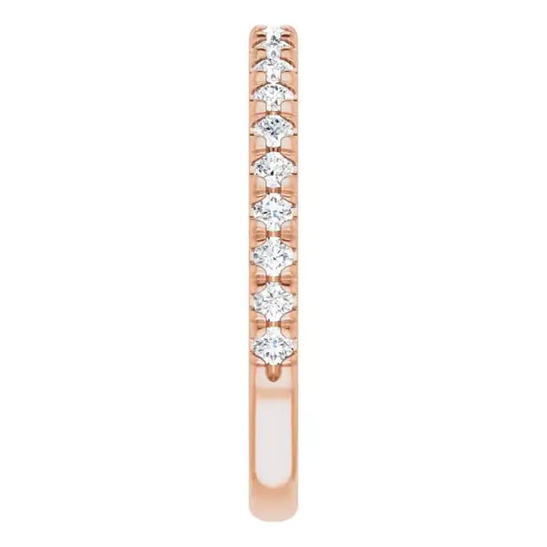 18K Rose Band Mounting for Round Ring - Larson Jewelers