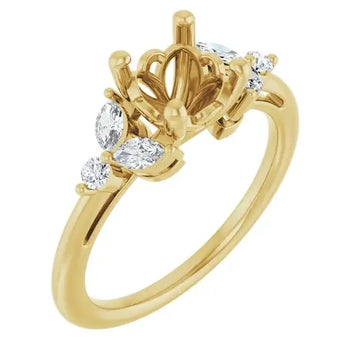 HAILEY Lab Grown Diamond Engagement Ring Setting for Cushion Stone - Larson Jewelers