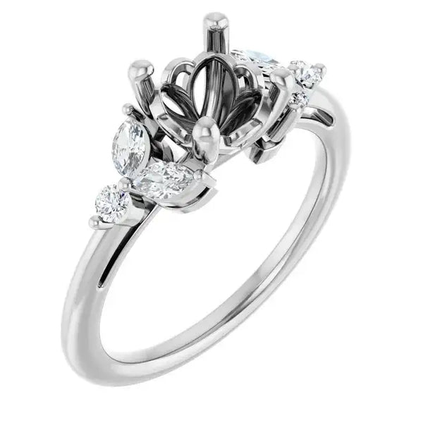 AURELIE Lab Grown Diamond Engagement Ring Setting for Cushion Stones - Larson Jewelers