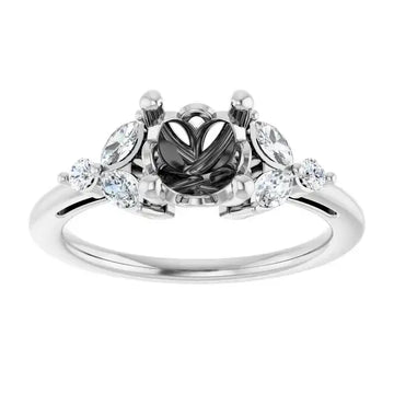 HAILEY Lab Grown Diamond Engagement Ring Setting for Cushion Stone - Larson Jewelers