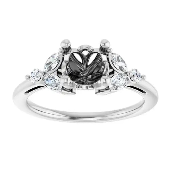 HAILEY Lab Grown Diamond Engagement Ring Setting for Cushion Stone - Larson Jewelers
