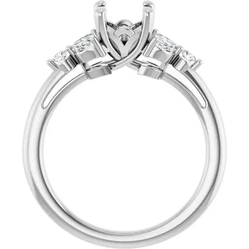 HAILEY Lab Grown Diamond Engagement Ring Setting for Cushion Stone - Larson Jewelers
