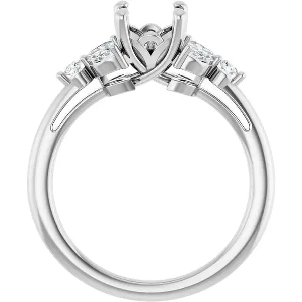HAILEY Lab Grown Diamond Engagement Ring Setting for Cushion Stone - Larson Jewelers
