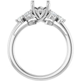 AURELIE Lab Grown Diamond Engagement Ring Setting for Cushion Stones