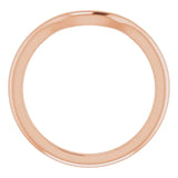 14K Rose Band for 6 mm Round Ring