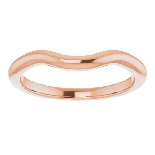14K Rose Band for 6 mm Round Ring