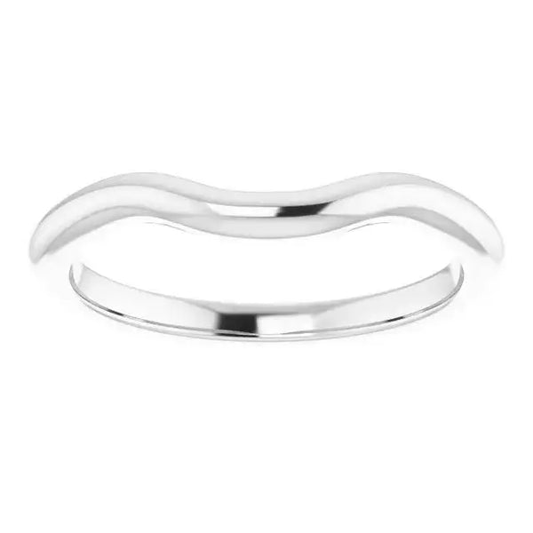 14K White Band for 6 mm Round Ring