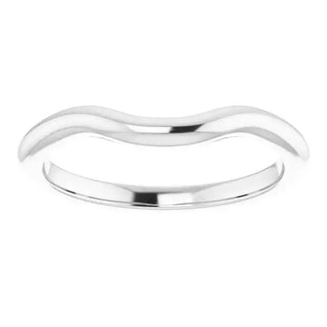18K White Band for 6 mm Round Ring