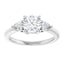 RIKO 14K White Gold Round Lab Grown Diamond Engagement Ring