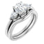 EMMA Silver Round Lab Grown Diamond Engagement Ring