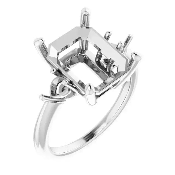 IDALIA Lab Grown Diamond Engagement Ring Setting for Emerald Stones - Larson Jewelers