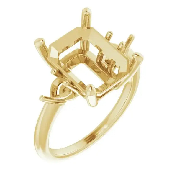 IDALIA Lab Grown Diamond Engagement Ring Setting for Emerald Stones - Larson Jewelers