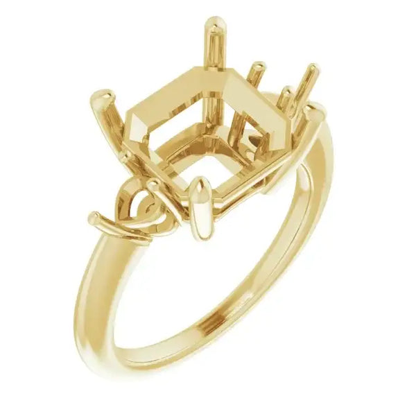 IDALIA Lab Grown Diamond Engagement Ring Setting for Asscher Stones - Larson Jewelers