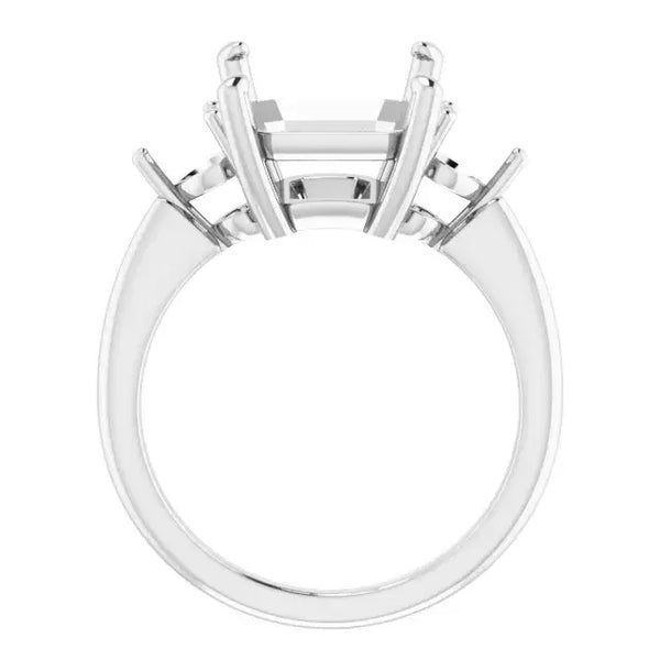 IDALIA Lab Grown Diamond Engagement Ring Setting for Emerald Stones - Larson Jewelers