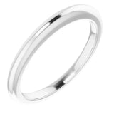 14K White Band for 5.2 mm Round Ring