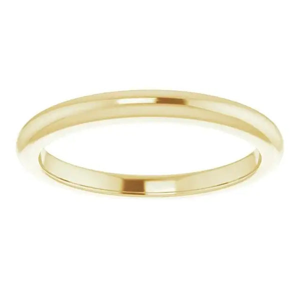 14K Yellow Band for 5.2 mm Round Ring