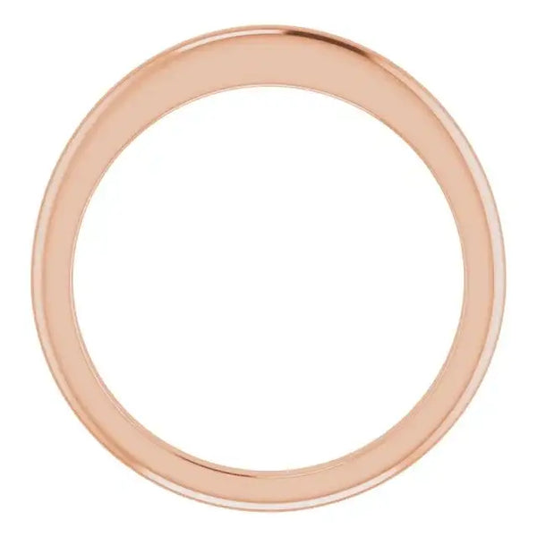 18K Rose Band for 5.2 mm Round Ring