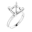 ORLA Lab Grown Diamond Solitare Engagement Ring Setting for Asscher Stones