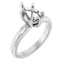 ORLA Lab Grown Diamond Solitare Engagement Ring Setting for Pear Stones