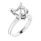 ORLA Lab Grown Diamond Solitare Engagement Ring Setting for Heart Stones