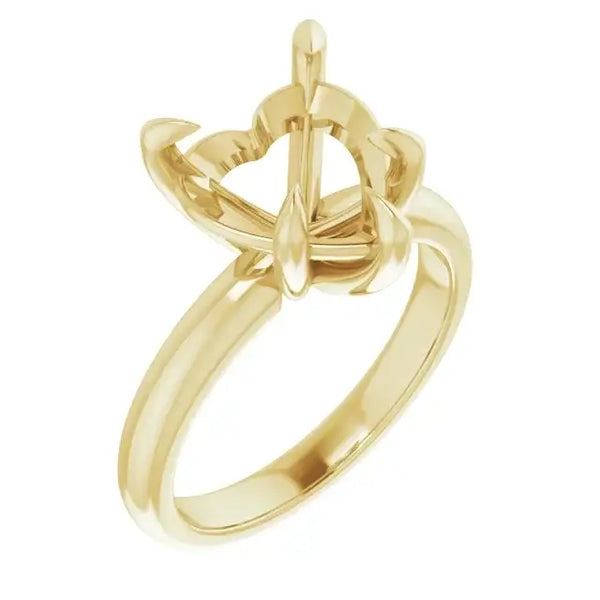 ORLA Lab Grown Diamond Solitare Engagement Ring Setting for Heart Stones - Larson Jewelers