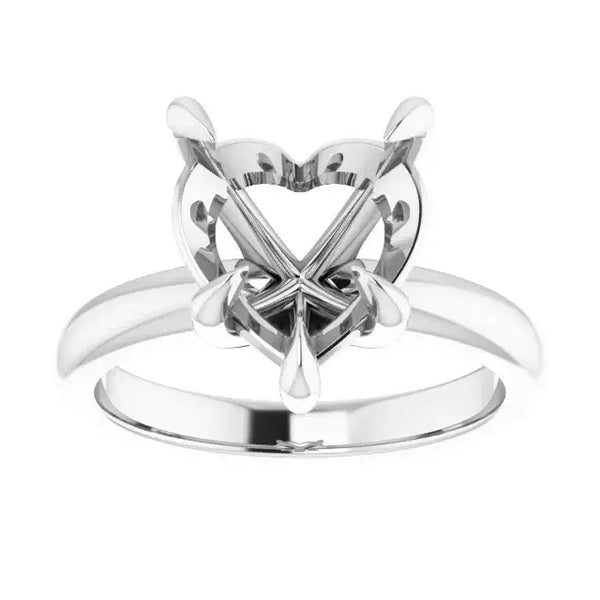 ORLA Lab Grown Diamond Solitare Engagement Ring Setting for Heart Stones - Larson Jewelers